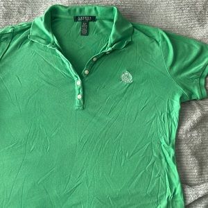 Green Collard Ralph Lauren quarter button shirt